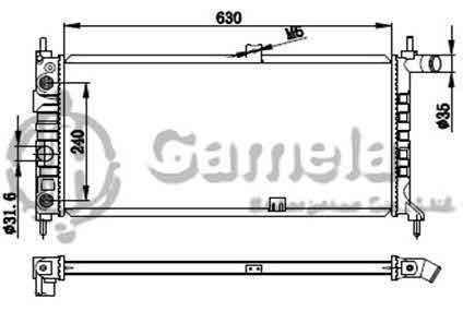 6191516066-T - Radiator-for-OPEL-KADETTE-1-6N-S-I-89-91-AT