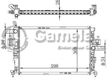 6191516075-T - Radiator-for-OPEL-COMBO-1-7DTi-1699-Y17DT-00-MT-NISSENS-63009A-OEM-1300233-9196694