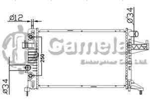 6191516077-T - Radiator-for-OPEL-CORSA-1-4-1-6-00-AT-NISSENS-63018-OEM-1300239-9201958