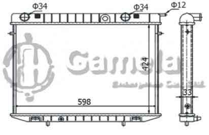 6191516079-T - Radiator-for-OPEL-MT