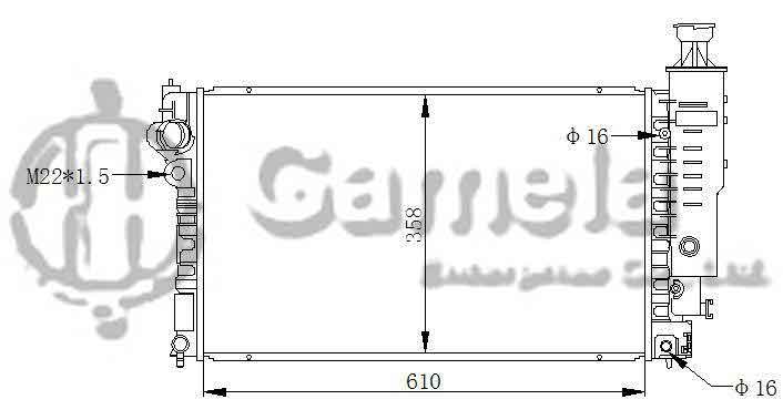 6191607021-T - Radiator-for-PEUGEOT-405-1-6-1580-XU5M-2C-92-MT-NISSENS-63514-OEM-1301G8-1301G7-1301G9