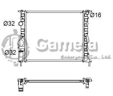 6191814006-T - Radiator-for-RENAULT-CLIO-1-2i-1998-2000-MT-NISSENS-63884-OEM-7700314382