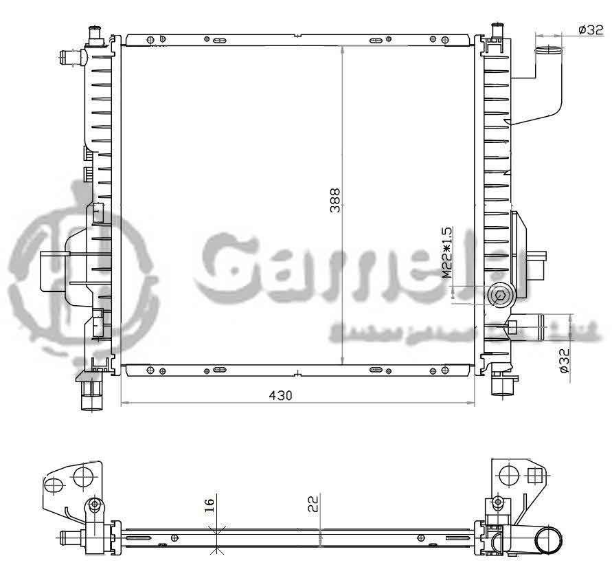 6191814021-T - Radiator-for-RENAULT-TWINGO-16V-1-0-1-2-I-93-MT-NISSENS-63835A-OEM-7701045211-7701352572-7701499801