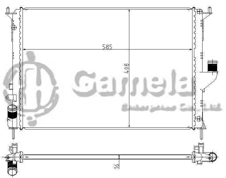 6191814030-T - Radiator-for-RENAULT-LOGAN-1-6-04-MT-NISSENS-637612-OEM-8200735039