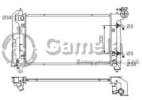 6192025039-T - Radiator-for-TOYOTA-COROLLA-MATRIX-PONTIAC-VIBE-L4-1-8-03-08-AT-NISSENS-646321-OEM-16400D230-164100D250-1640021140-1640021130-1640021150-DPI-2428PA16AT