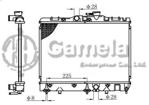 6192025085-T - Radiator-for-TOYOTA-TERCEL-L4-1-5-87-90-AT-OEM-1640011120-DPI-109