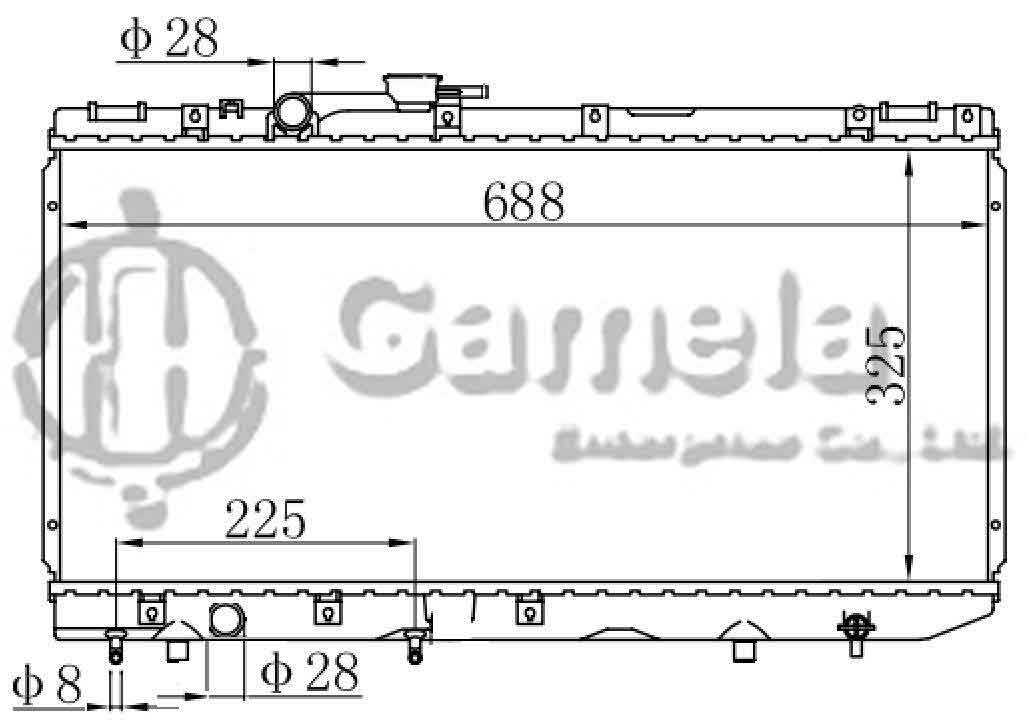 6192025095-T - Radiator-for-TOYOTA-TERCEL-PASEO-L4-1-5-91-95-AT-DPI-1427