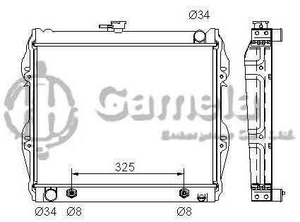 6192025115-T - Radiator-for-TOYOTA-4-RUNNER-PICKUP-L4-2-4-84-95-AT-NISSENS-64728-OEM-1640004020-1640071070-1640035210-DPI-945