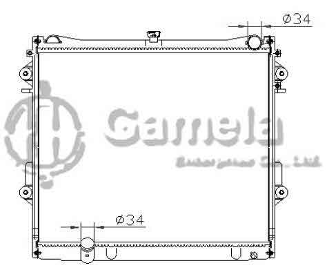 6192025129-T - Radiator-for-TOYOTA-LANDCRUISER-200-V6-MT-OEM-164003160C