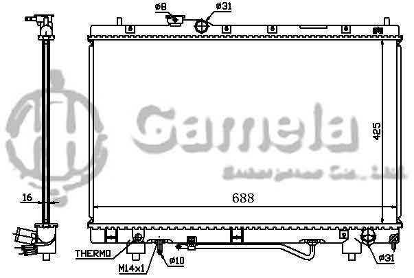 6192025368-T - Radiator-for-TOYOTA-PICNIC-2-0-96-01-AT-OEM-164007A260-164007A351-164007A261-164007A350