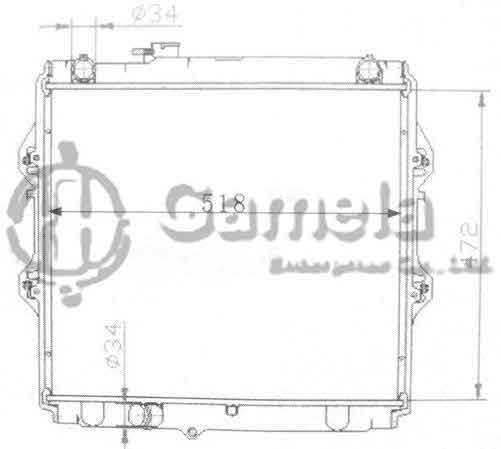 6192025377-T - Radiator-for-TOYOTA-HILUX-02-4X4-4WD-MT