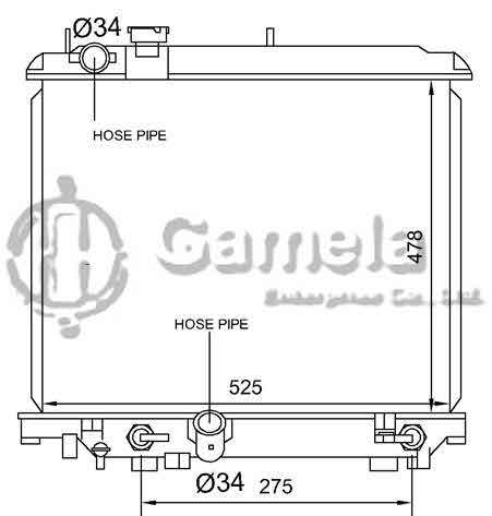 6192025378-T - Radiator-for-TOYOTA-DYNA-LY235-MT