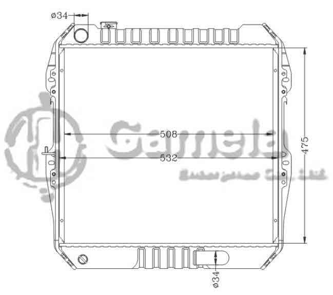 6192025382-T - Radiator-for-TOYOTA-HILUX-LN106-MT