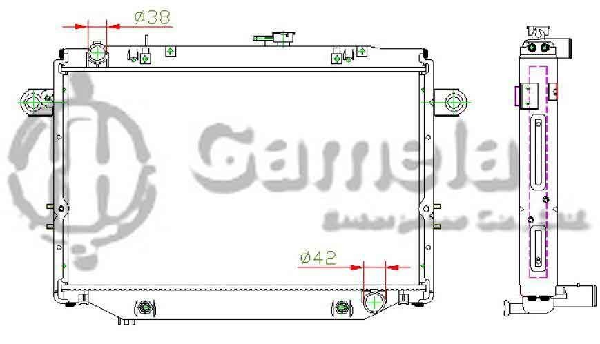 6192025389-T - Radiator-for-TOYOTA-LAND-CRUISER-4-2TD-1-HDFTE-98-AT-NISSENS-64818-OEM-1640017320-1640017321-1640017330-1640017331