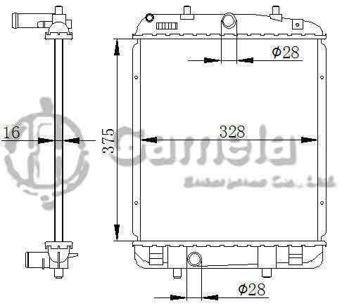 6192025405-T - Radiator-for-TOYOTA-AYGO-B10-1-4-HDI-WNB10-05-MT-NISSENS-64687-OEM-16400YV010-16400YV020