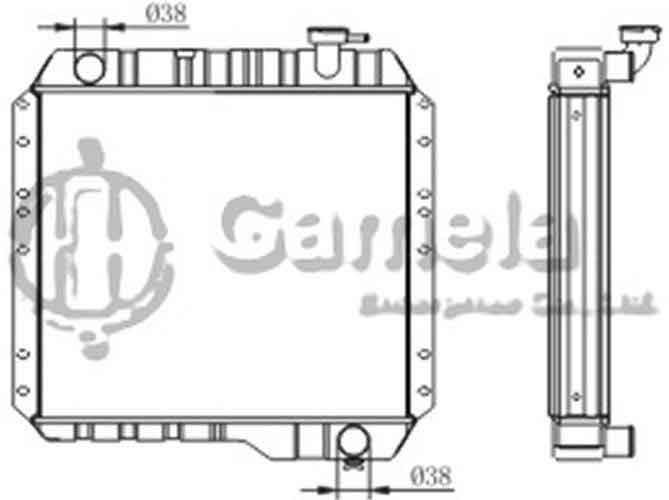 6192025436-T - Radiator-for-TOYOTA-LANDCRUISER-FJ60-2F-COPPER-MT-OEM-1640061020