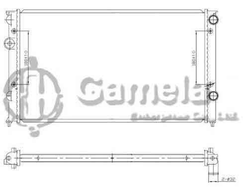 6192223035-T - Radiator-for-VOLKSWAGEN-GOLF-III-JETTA-PASSAT-VENTOD-TD-TD-i1-9-91-97-MT-NISSENS-65243-OEM-1H0121253AE