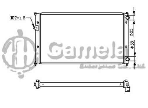 6192223036-T - Radiator-for-VOLKSWAGEN-GOLF-III-JETTA-VENTO-16V-Tdi1-8-2-0-1-9-91-97-MT-NISSENS-652471-OEM-1H0121253BA-1H0121253BD