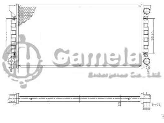 6192223041-T - Radiator-for-VOLKSWAGEN-PASSAT-16V-TD2-0-1-6-88-93-MT-NISSENS-65159-OEM-353121253E