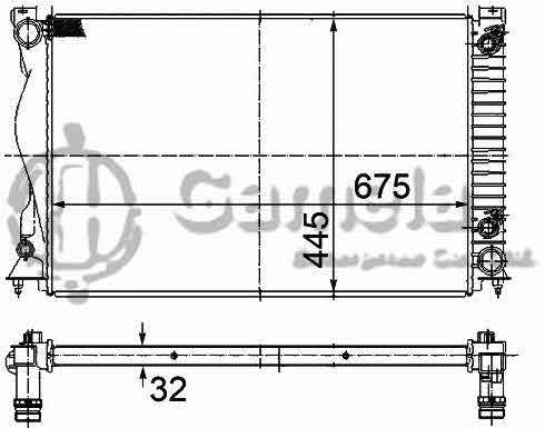 6192223059-T - Radiator-for-VOLKSWAGEN-AUDI-A6-MT-NISSENS-60236A