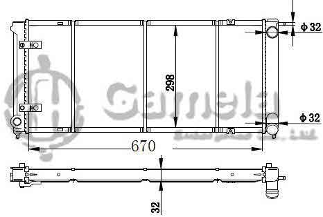 6192223061-T - Radiator-for-VOLKSWAGEN-JETTA-MT-OEM-191121253B