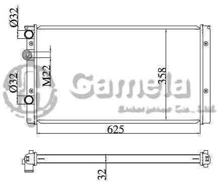 6192223067-T - Radiator-for-VOLKSWAGEN-Golf-MT