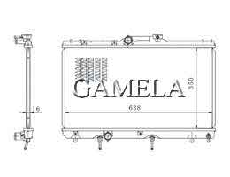 6200017 - Radiator-for-COROLLA-Ae110-98-00-OEM-16400-13501-15500-16690-DPI-1408