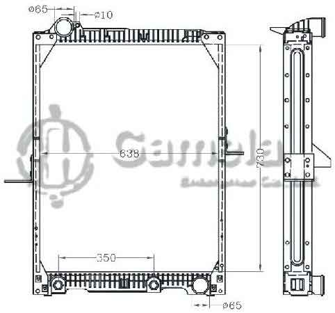 6255013 - Radiator-for-BENZ-NG9087-30-TONS-AT-OEM-6525014401