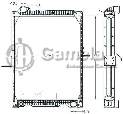 6255015 - Radiator-for-BENZ-NG9087-24-TONS-AT-OEM-6525014901-6701