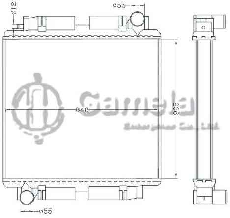 6255023 - Radiator-for-BENZ-BUS-MT-OEM-A6345010201KZ-A6345010001KZ