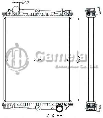 6255031 - Radiator-for-DAF-F8592-300-330-360-400-MT-OEM-1241583-1265520-1265522-1628621