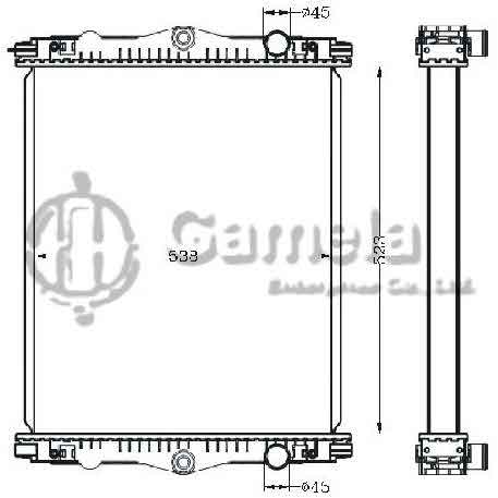 6255035 - Radiator-for-DAF-LF4501-130-150-160-170-MT-OEM-1403273-1407721