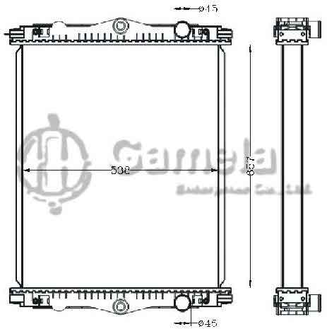 6255036 - Radiator-for-DAF-LF45-5501-130-210-220-GINAF-X-SERIE05-2220-MT-OEM-1405176-1405413-1405722-1407725