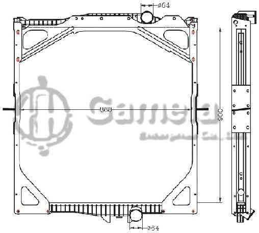 6255171 - Radiator-for-FH-12-92-470HP-520HP-D16-MT