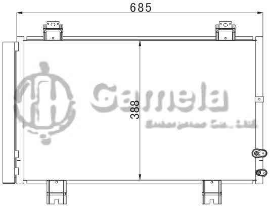 6380010 - Condenser-for-TOYOTA-CROWN-04-GRS182-OEM-88460-0N010