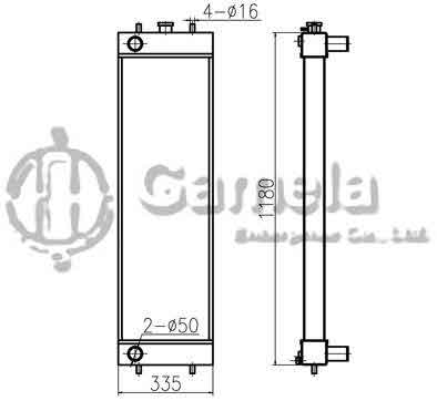 B500001 - Radiator-for-ZAX230-240-3-ZAX250-260-3-270-3-EFI-OEM-4650355