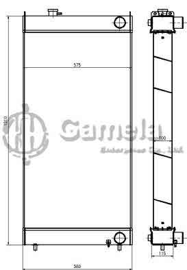 B500006 - Radiator-for-ZAX450-3-EFI-ZAX470H-R-3-EFI-ZAX500-520-3-OEM-4655008