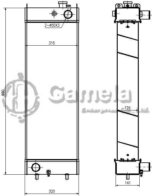 B500028 - Radiator-for-SK200-8-OEM-YN05P000585001