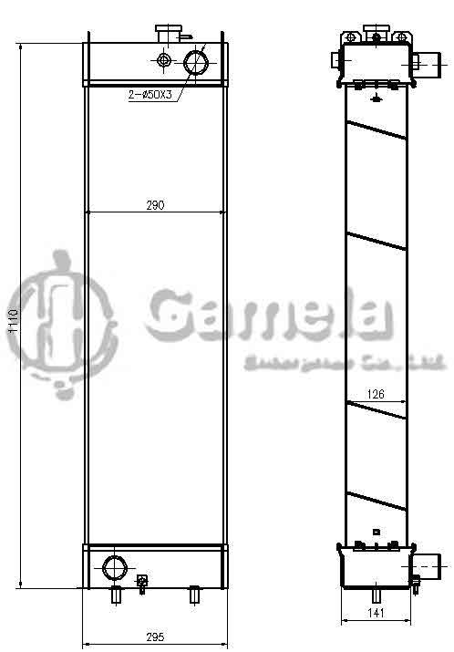 B500068 - Radiator-for-SK250-8-SK260LC-8