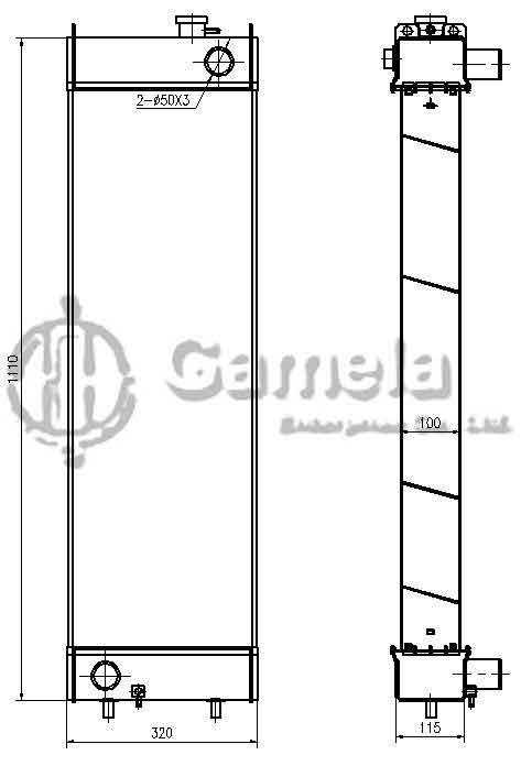 B500069A - Radiator-for-PC200-8-OEM-20Y-03-42451