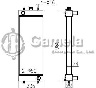 B500071 - Radiator-for-ZAX160-3-170-3-180-3-EFI