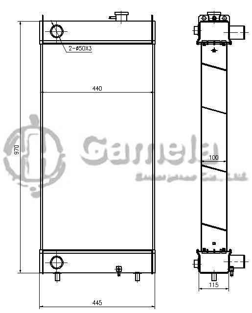 B500075 - Radiator-for-SH210A5-SH210-5-CX210B