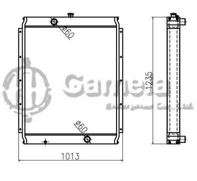 B500131 - Radiator-for-ZAX450H-ZAX470-DI-OEM-4466040