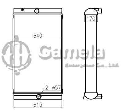 B500138 - Radiator-for-EC360B-EC460B-EC480-OEM-14533173