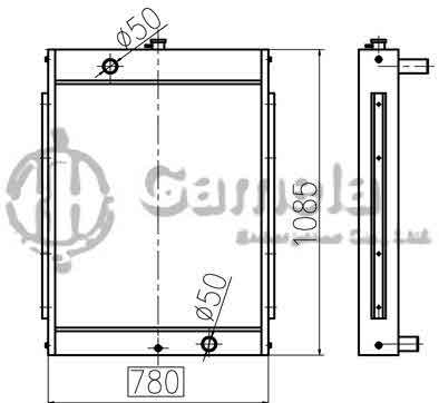 B500147 - Radiator-for-DH200-5-DH210W-7-215-5-DH220-5