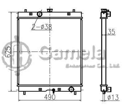 B500150 - Radiator-for-ZAX60-70-ZAX60USB-3-OEM-4479181