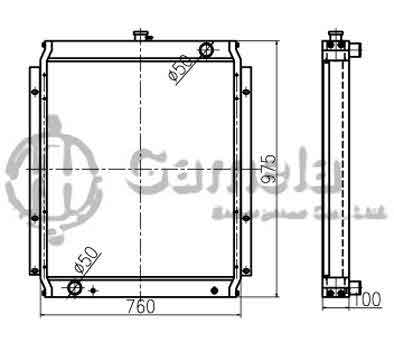 B500177 - Radiator-for-PC200-6-PC228UU-2-PC230-6-PC250-OEM-20Y-03-21510