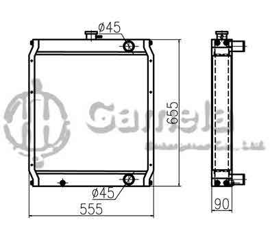 B500186 - Radiator-for-PC60-7R-4D95-PC60-71C-OEM-201-03-72114