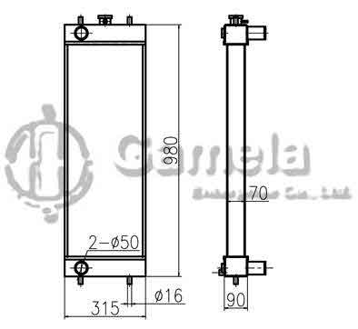 B500200 - Radiator-for-CX130B-CX145B-SH130-5