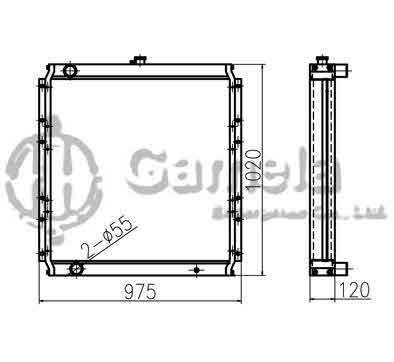 B500250 - Radiator-for-ZAX330-3G-DI-ZAX350-360-3G-DI-OEM-4429250